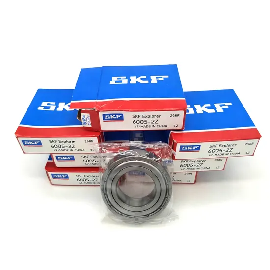 Grease Filled 6005 SKF Deep Groove Ball Bearing for Home Appliance Systems with P0-P2 Precision