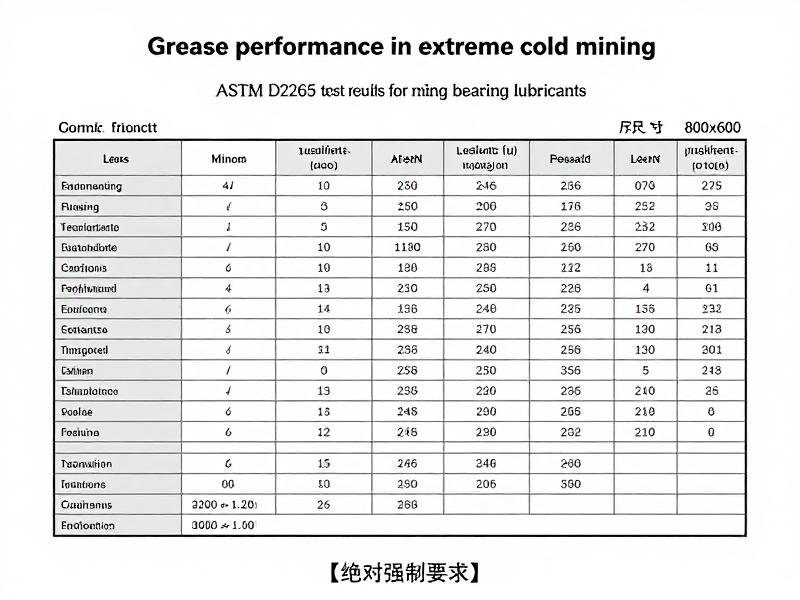 Grease performance in extreme cold mining