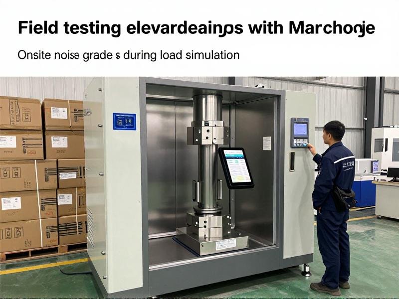 Field testing elevator bearings with smartphone decibel app during load simulation