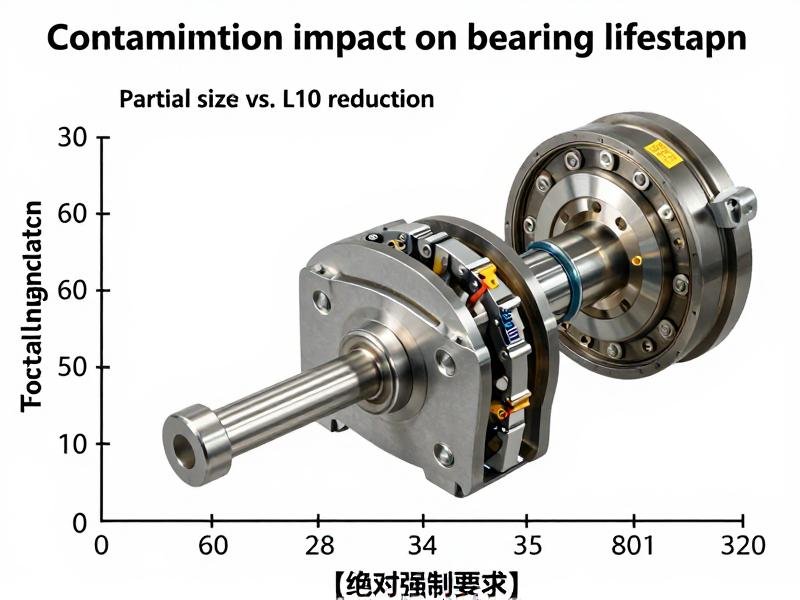 Contamination impact on bearing lifespan