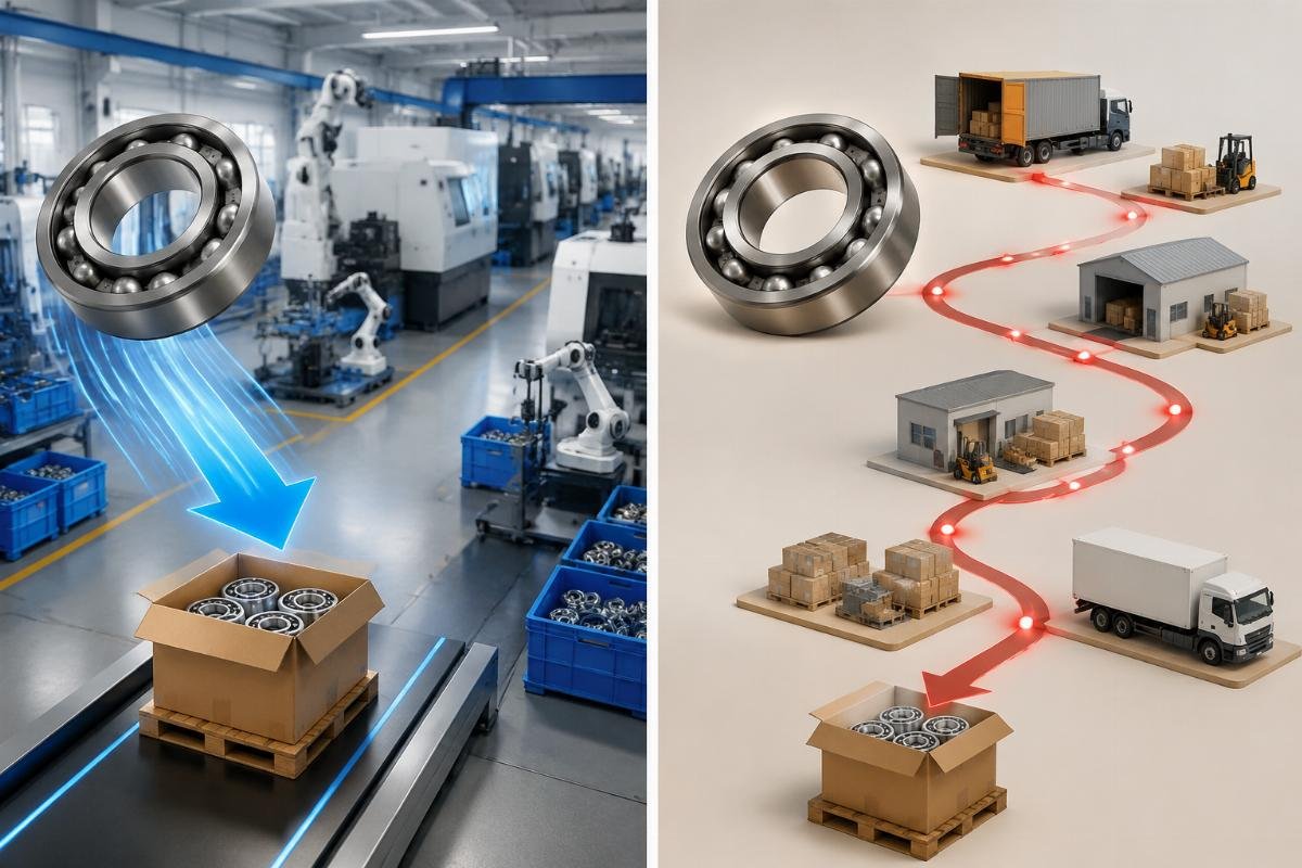 Order lead time comparison between direct sourcing and middleman channels