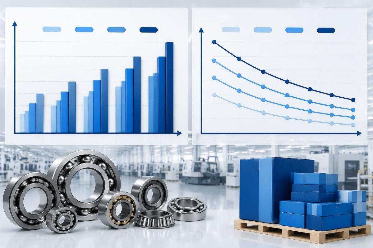 Pricing tier comparison graph for bearing order volumes
