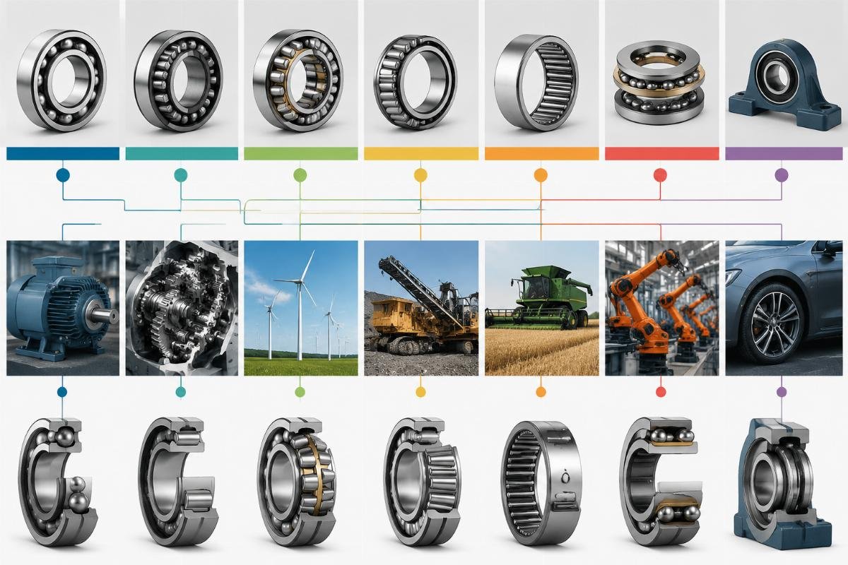 bearing use case and pricing matching guide Bearing category and use case matching infographic