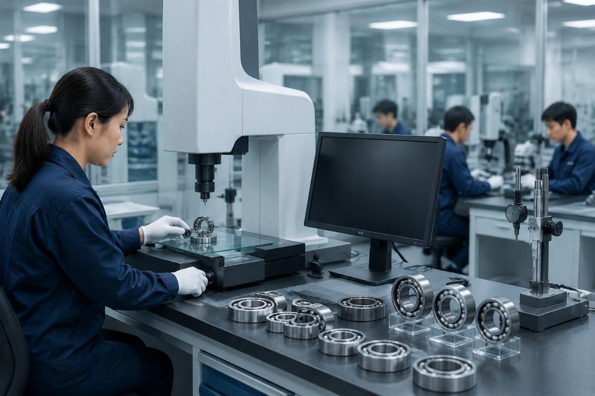 Chinese bearing factory quality control for extended warranty parts Factory quality control testing station for high precision bearing components