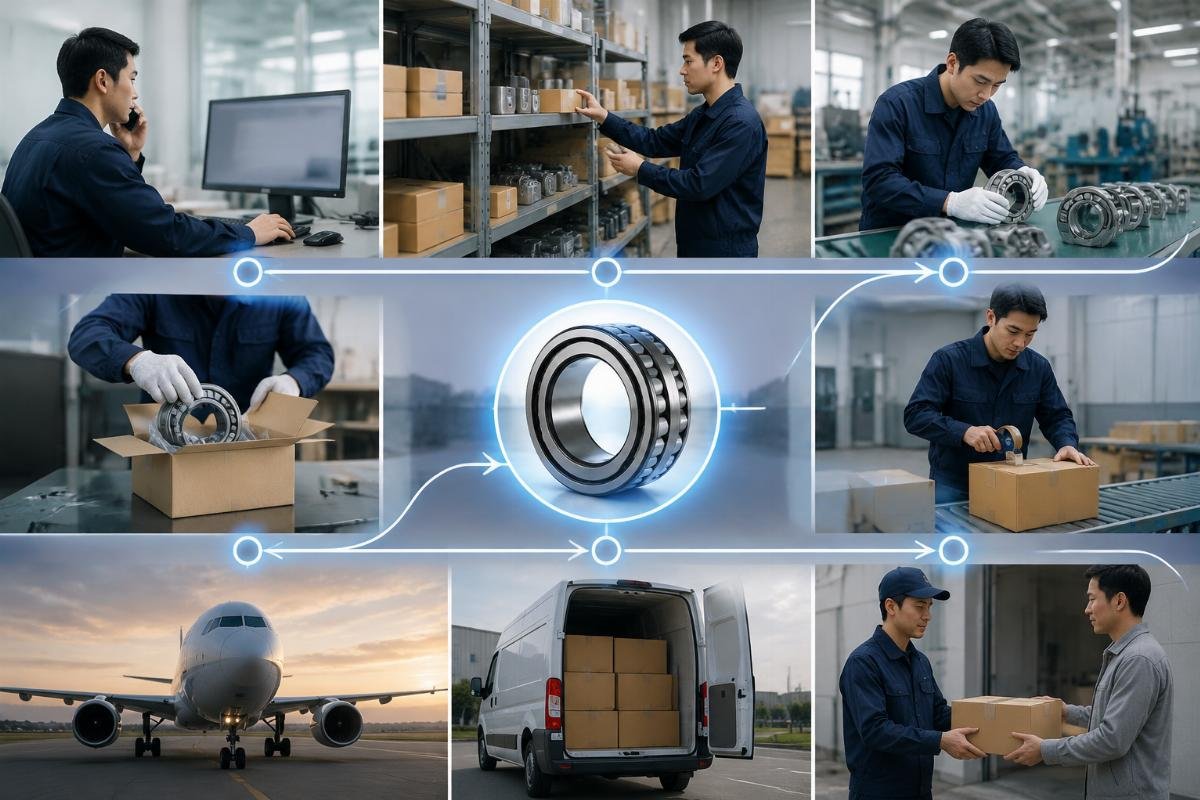 Emergency HVAC bearing order fulfillment workflow Express delivery timeline for emergency HVAC bearing orders