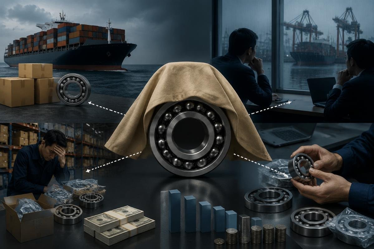 A breakdown of hidden bearing procurement costs including shipping surcharges, delays, and warranty claims