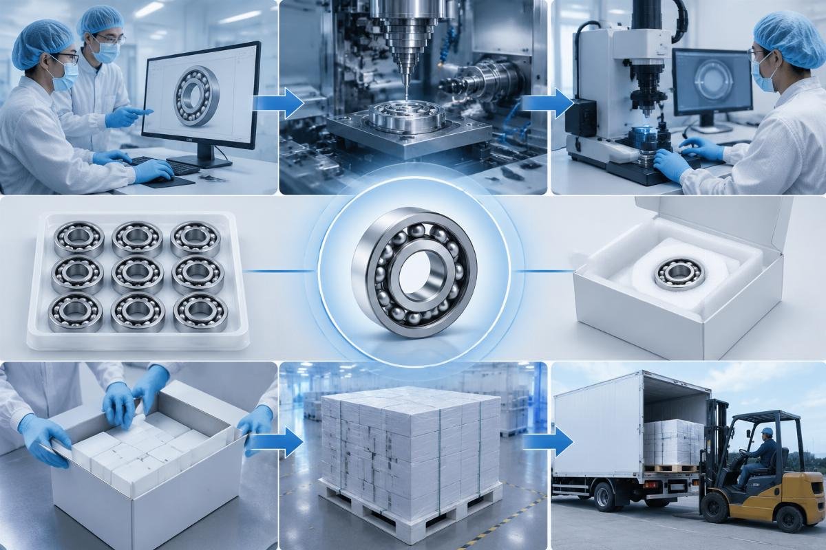 Small batch medical bearing order fulfillment workflow