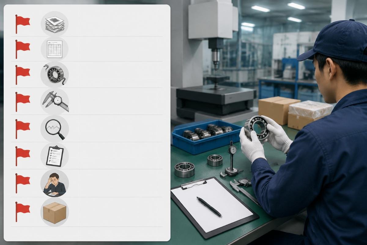 Checklist of common red flags on fake or incomplete bearing inspection reports