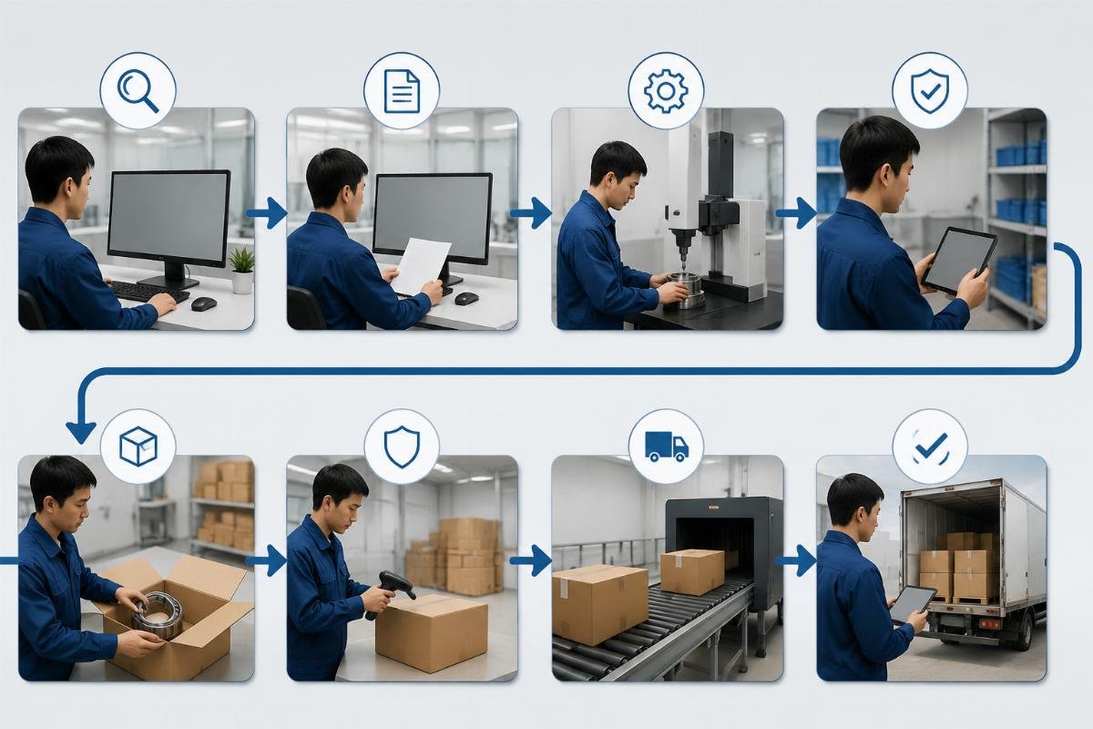 Step-by-step process to authenticate bearing certifications Bearing certification verification workflow
